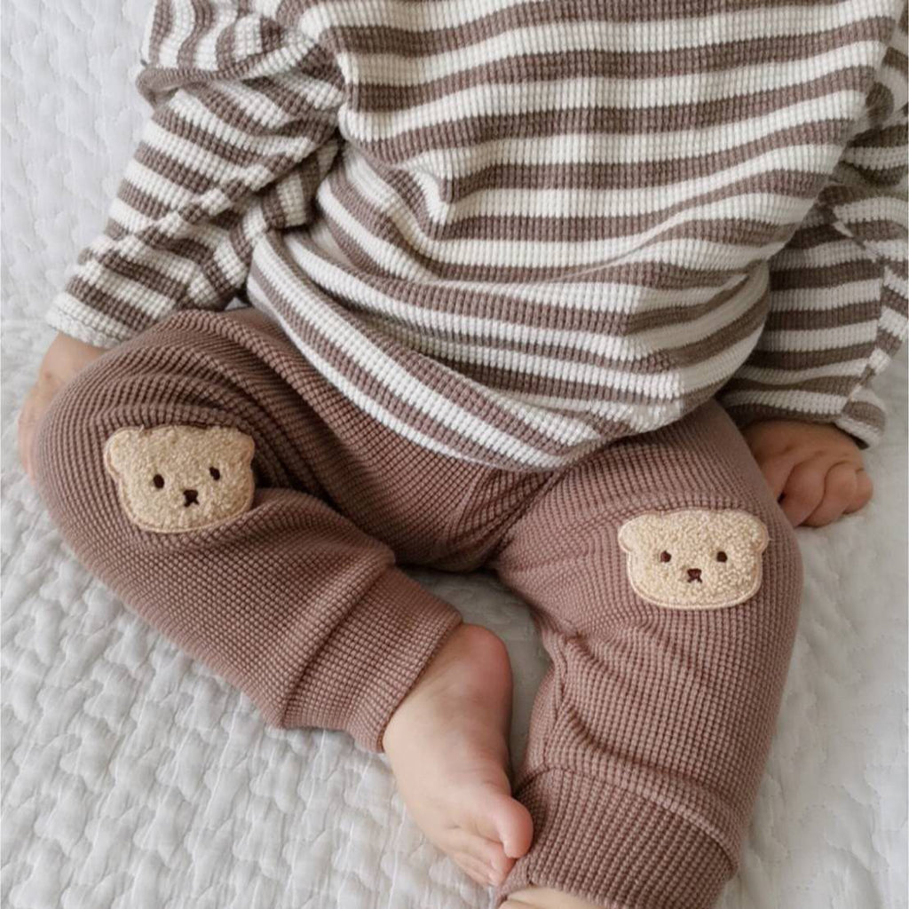 Waffle Bear Baby Harem Pants for Cute Outings