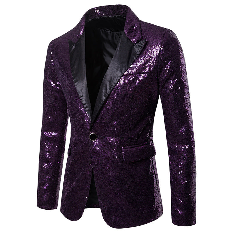 Korean Sequin Suit for Men - Evening Tailcoat Jacket