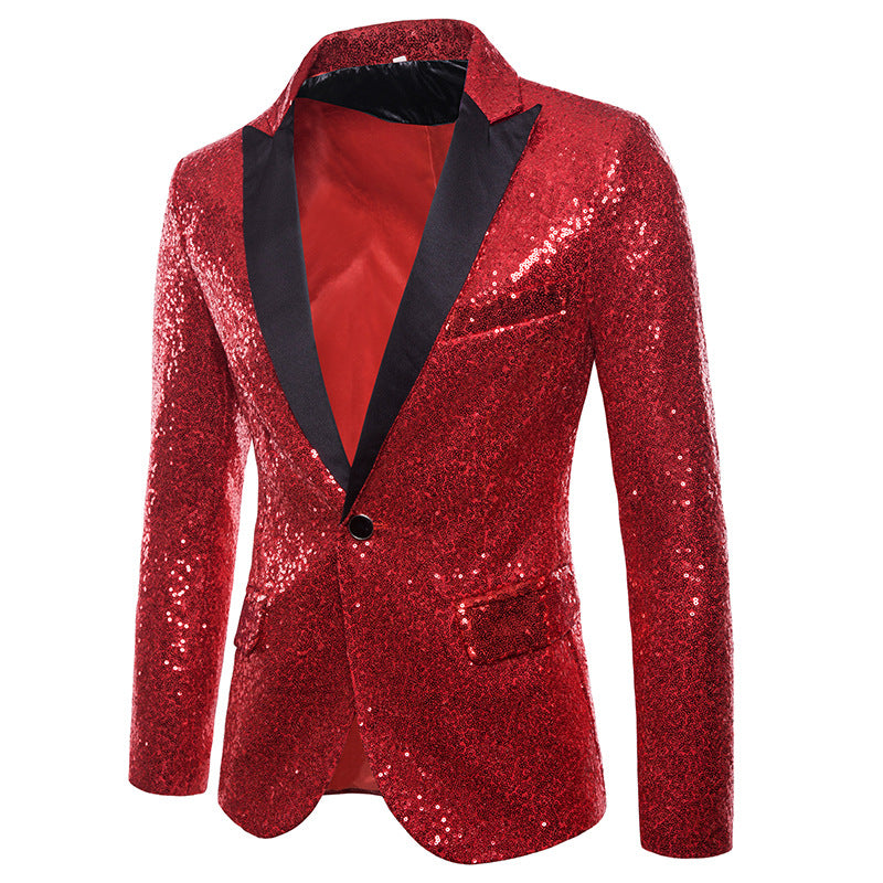 Korean Sequin Suit for Men - Evening Tailcoat Jacket
