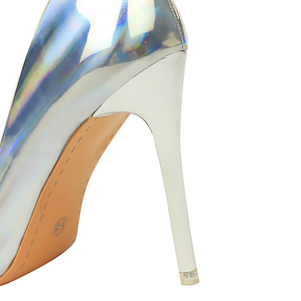 European and American High Heels with Hollow Design