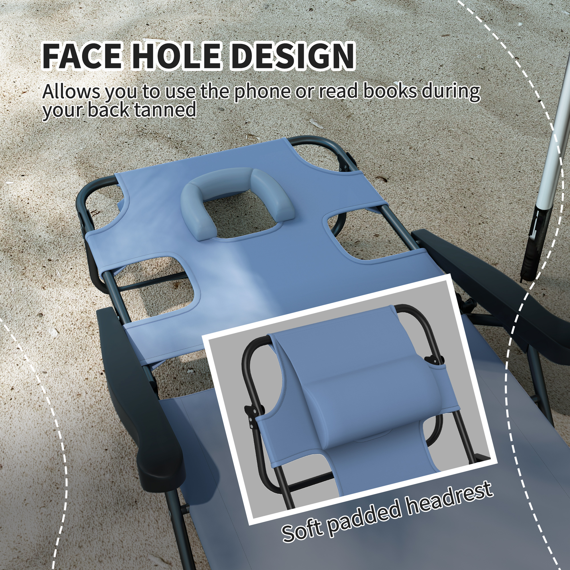 Foldable Lounge Beach Chair