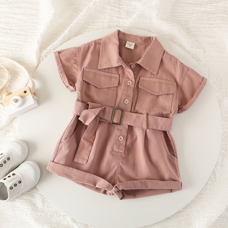Girls' Denim Jumpsuit - Summer 2020 Korean Style