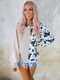 Cows Pattern Women's Waffle Knit Sweater