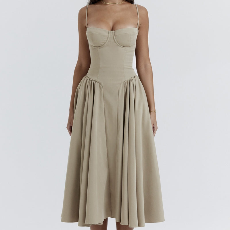 Women's French Retro Strap Dress for Dating