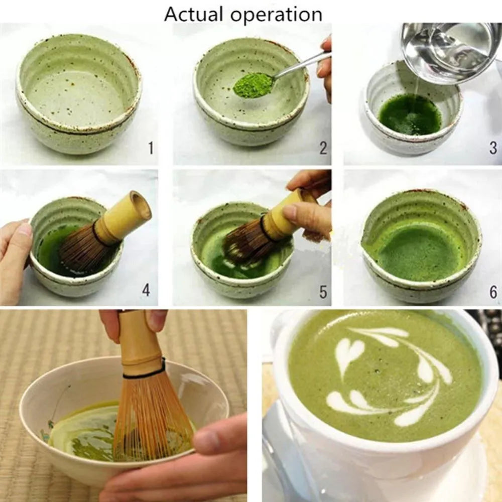 Japanese Bamboo Matcha Whisk, 64 Prongs