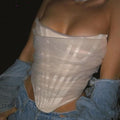 Sleeveless Cryptographic Bustier Top