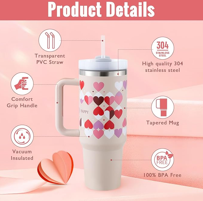 40oz Insulated Bottle With Straw