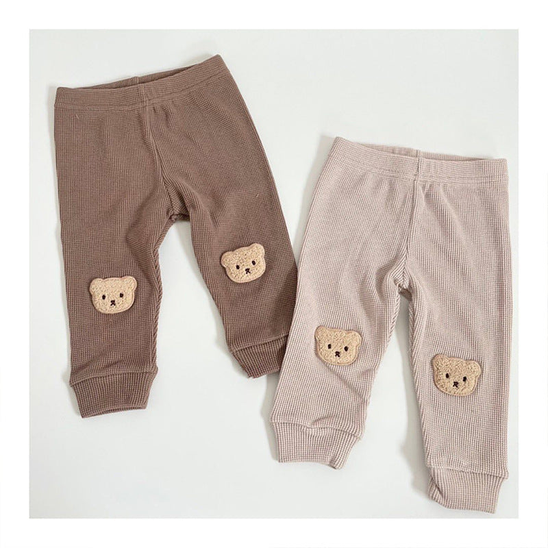 Waffle Bear Baby Harem Pants for Cute Outings