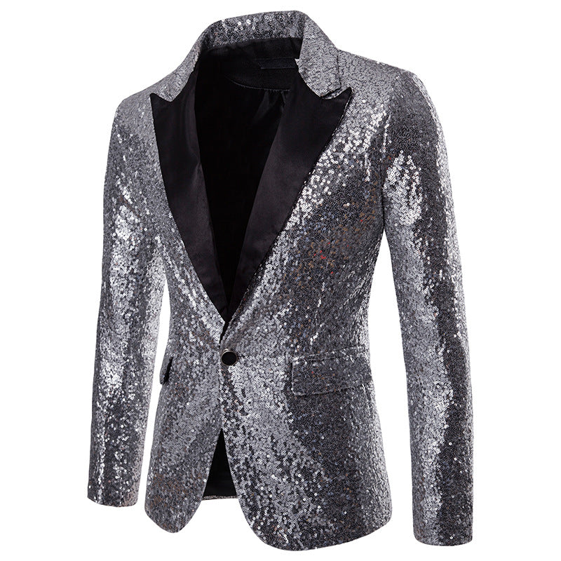 Korean Sequin Suit for Men - Evening Tailcoat Jacket