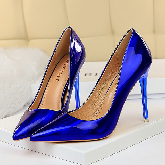 European and American High Heels with Hollow Design