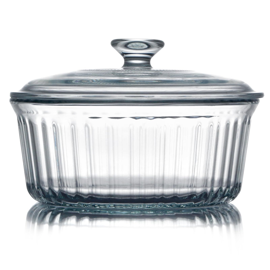NUTRIUPS 2.4QT Round Glass Casserole Dish with Glass Lid Borosilicate Glass Round Casserole Dish for Oven Round Baking Dish with Lid