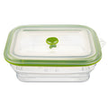 Restaurantware-Fresh Hero 51 Ounce Storage Containers 1 Durable Airtight Food Containers - Microwavable Freezable Green Silicone Collapsible Containers Dishwashable With Vented Lids