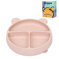 Miniguysa baby bowls with suction100% Food Grade Baby Suction BowlsDishwasher Microwave Safe suction plates for toddlers 1-3 (Pink-silicone baby bowls)