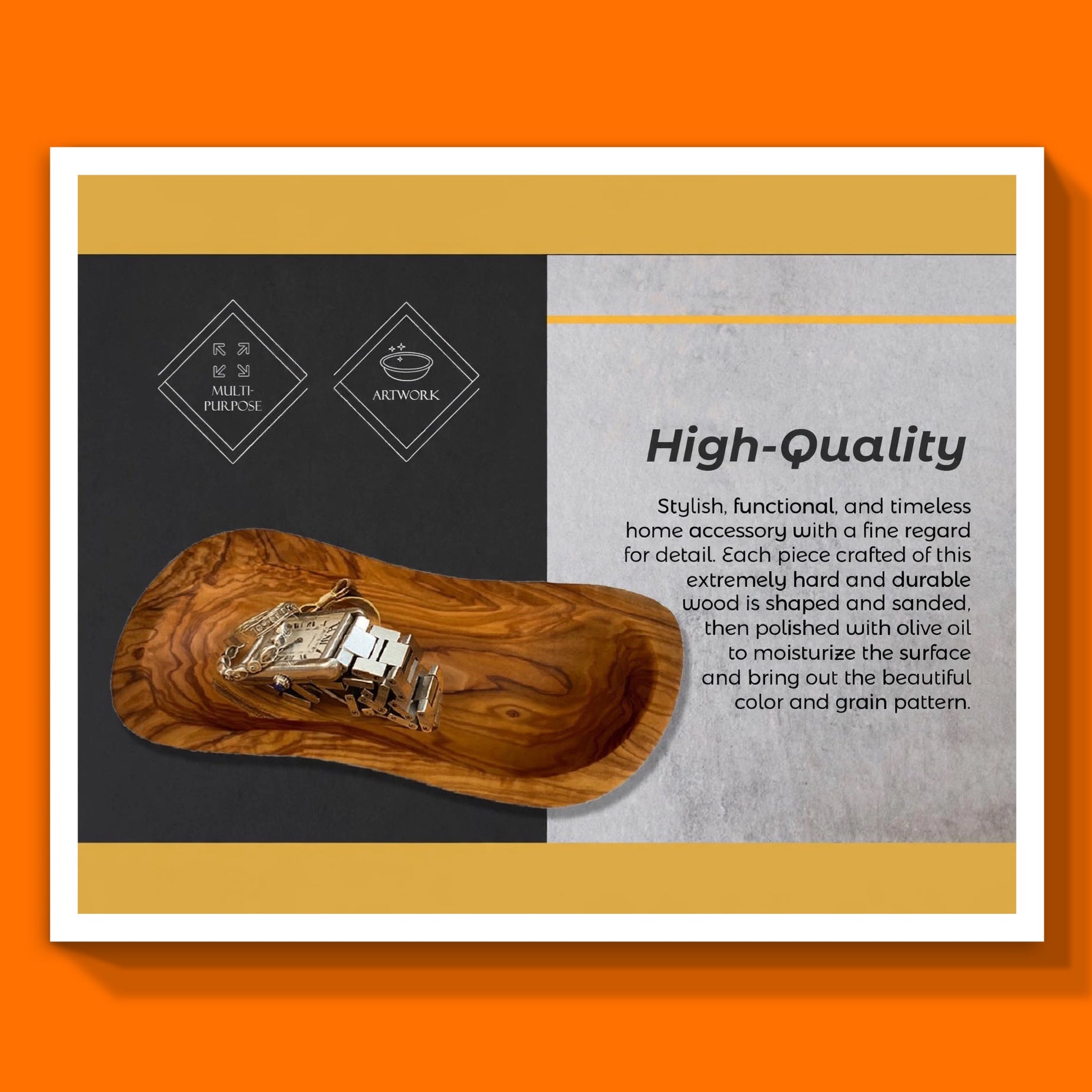Mediterranean Olive Wood Multi-Purpose Bowl