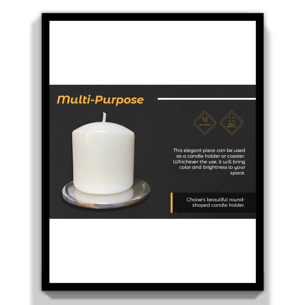 Multi-Purpose Round Candle Holder / Coaster