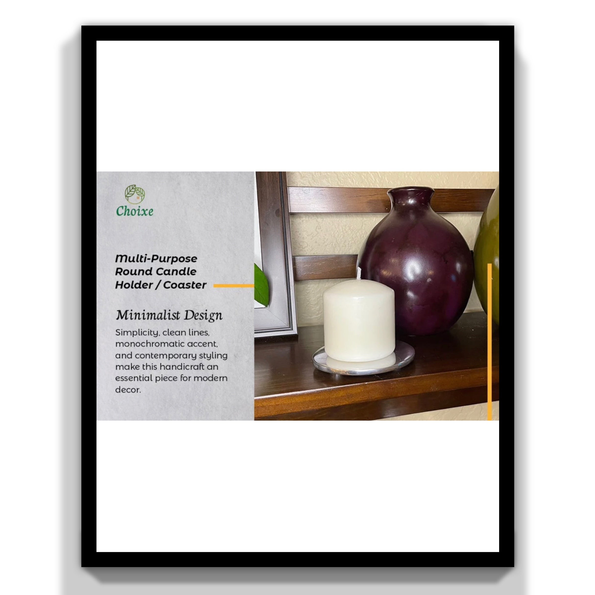 Multi-Purpose Round Candle Holder / Coaster