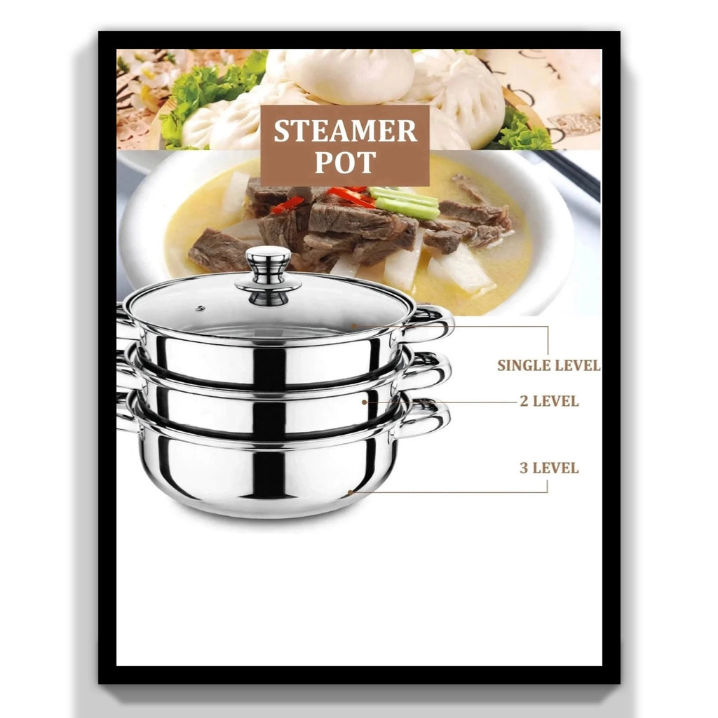 Three-Layer Multi-Purpose Soup Steamer