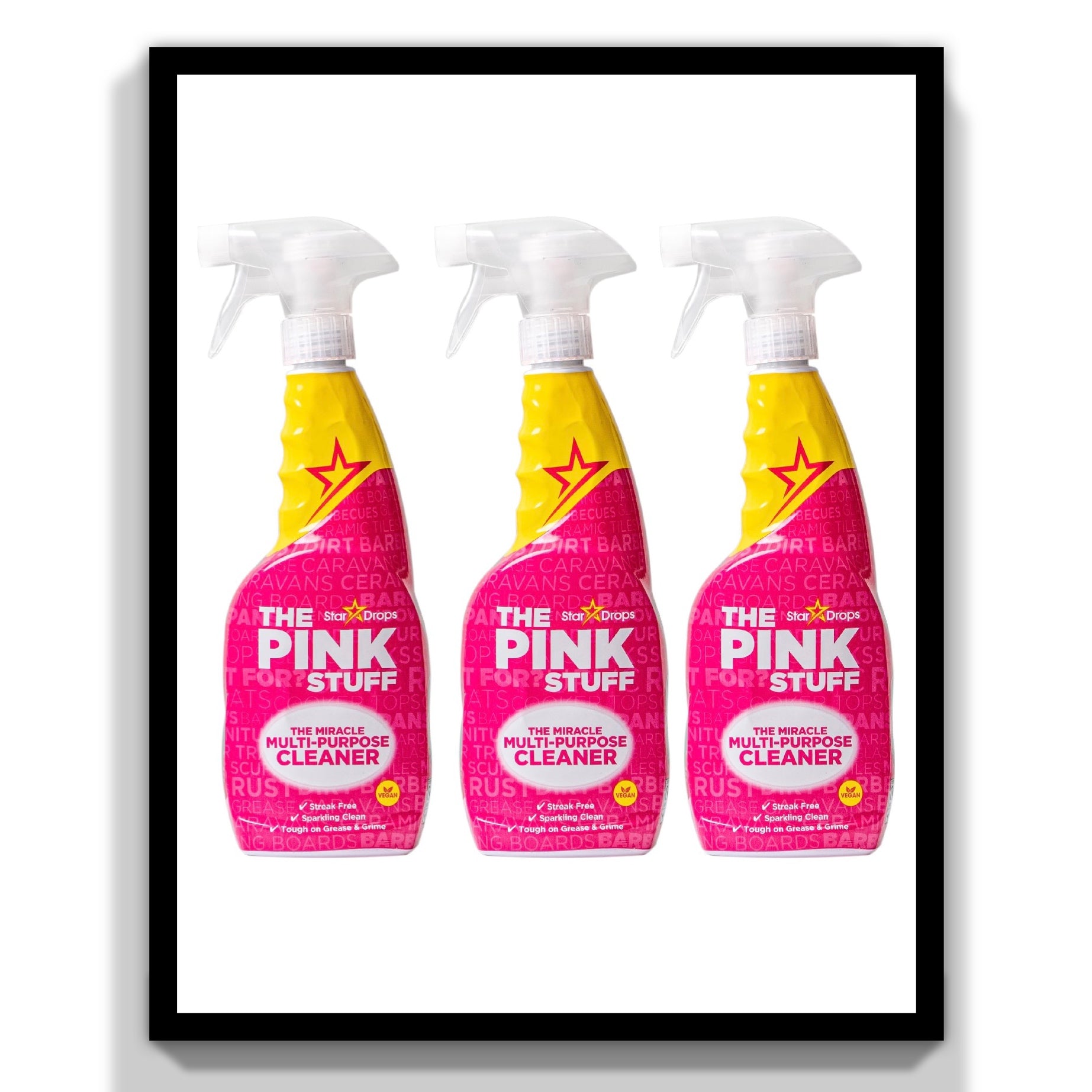 Stardrops - The Pink Stuff - The Miracle Multi-Purpose Cleaning Spray 750ml 3-Pack Bundle (3 Multi-Purpose Spray)