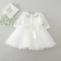 Long Sleeve Baby Wedding Dress with Gauze Skirt