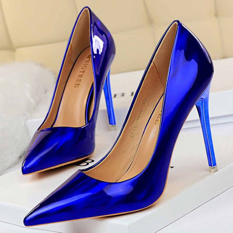 European and American High Heels with Hollow Design