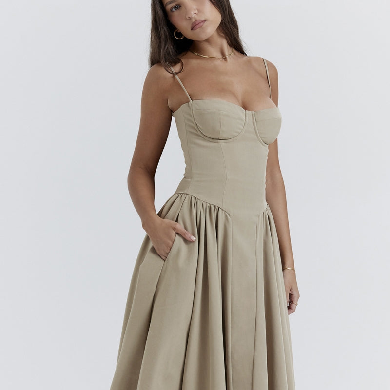 Women's French Retro Strap Dress for Dating