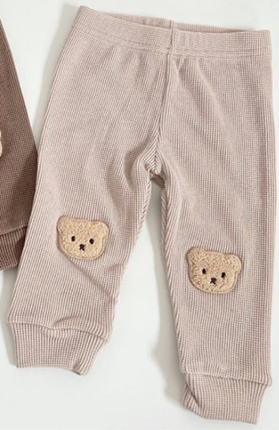 Waffle Bear Baby Harem Pants for Cute Outings