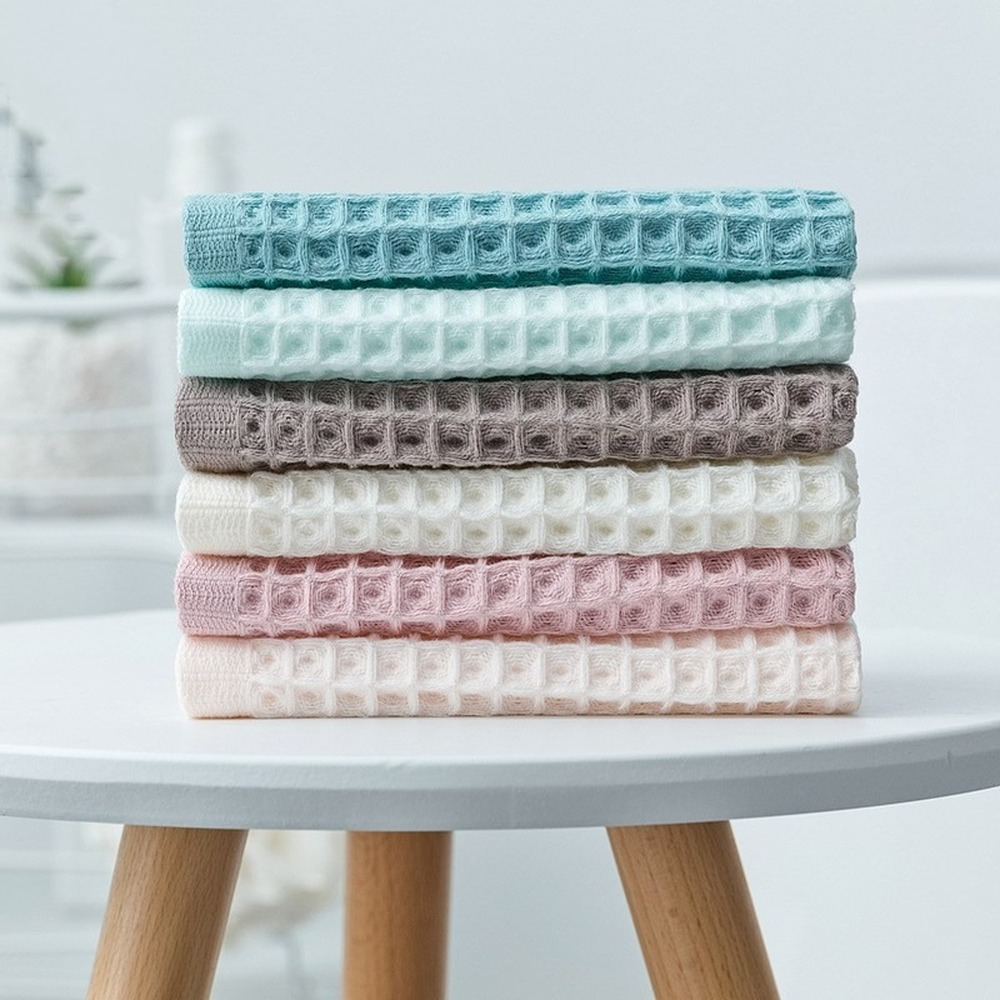 Adult Waffle Soft Cotton Hand Towel - 34x34cm