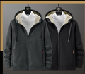 Men's Fleece Hooded Sweater for Autumn and Winter
