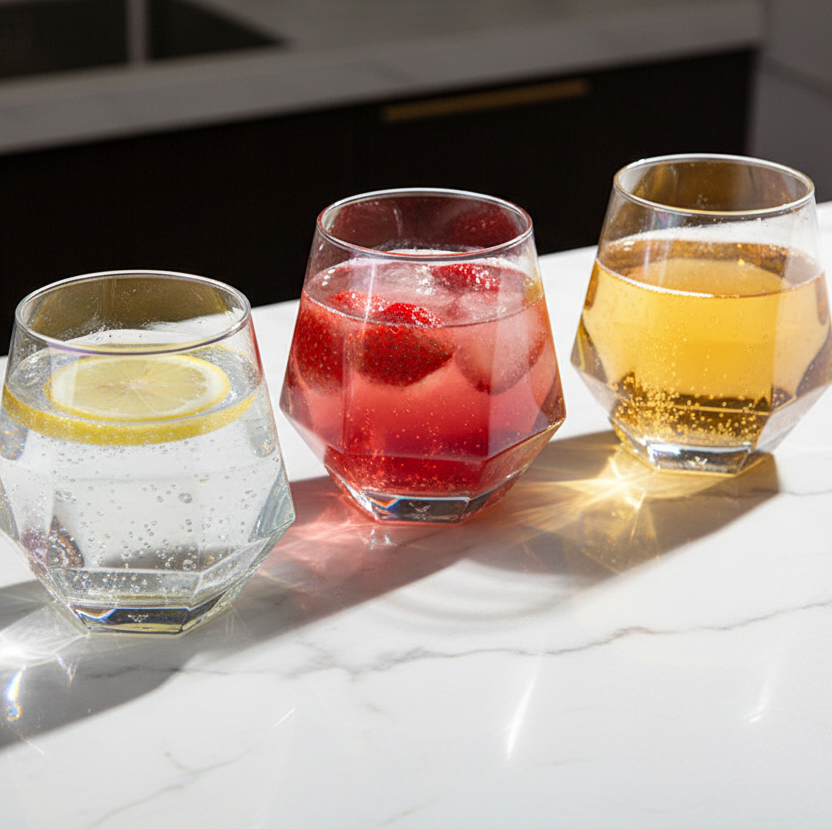 Diamond Glass Marble Bar Campaign
