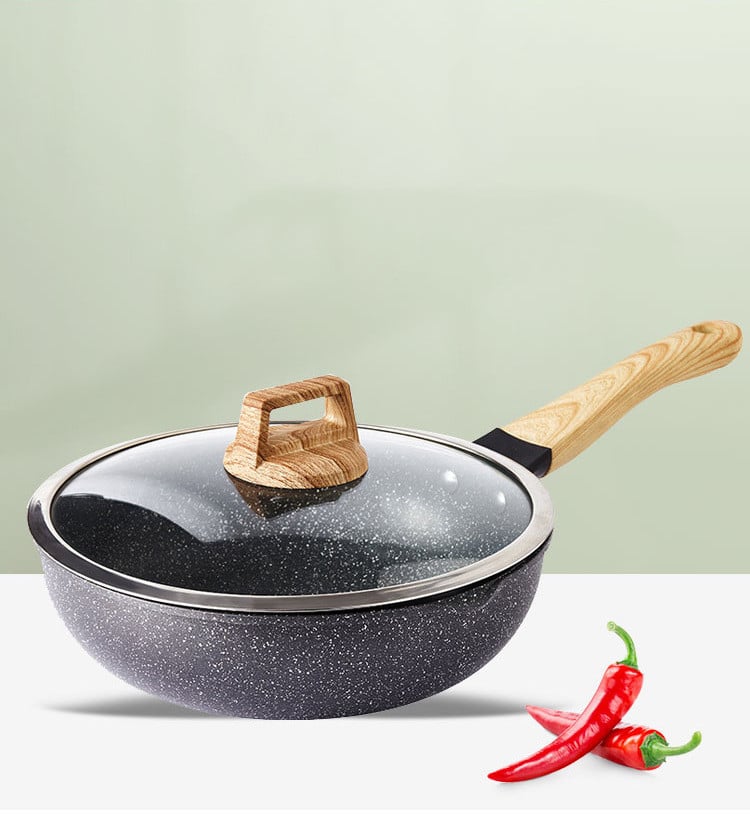 Universal Non-Stick Wok for Gas and Induction Cookers