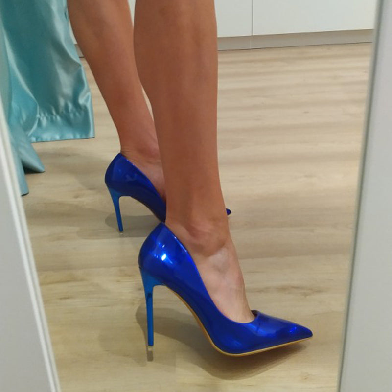 European and American High Heels with Hollow Design