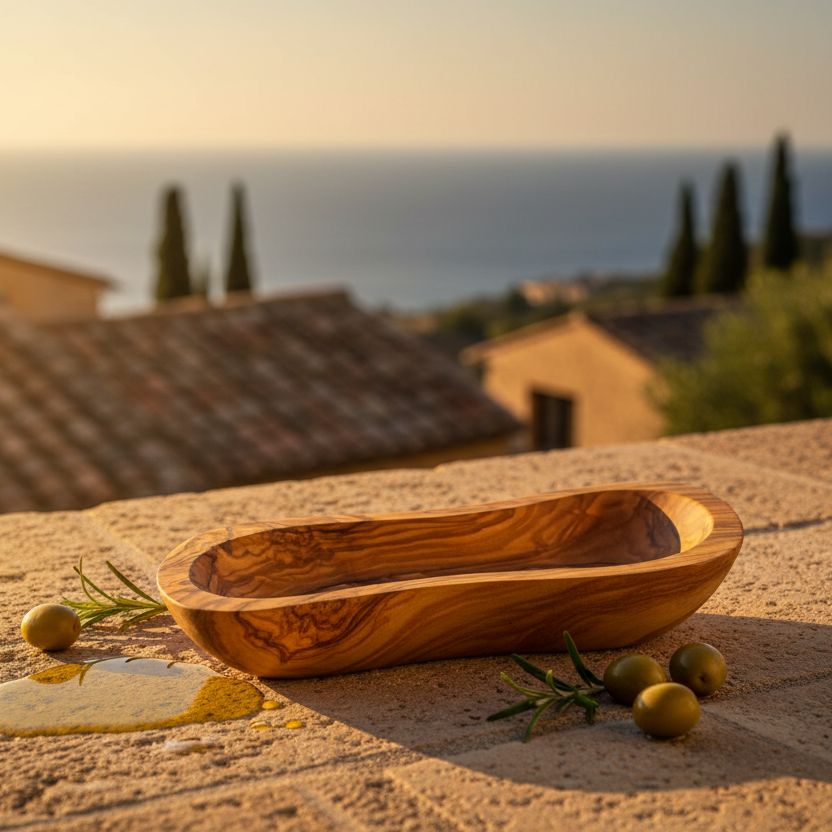 Mediterranean Olive Wood Bowl Campaign