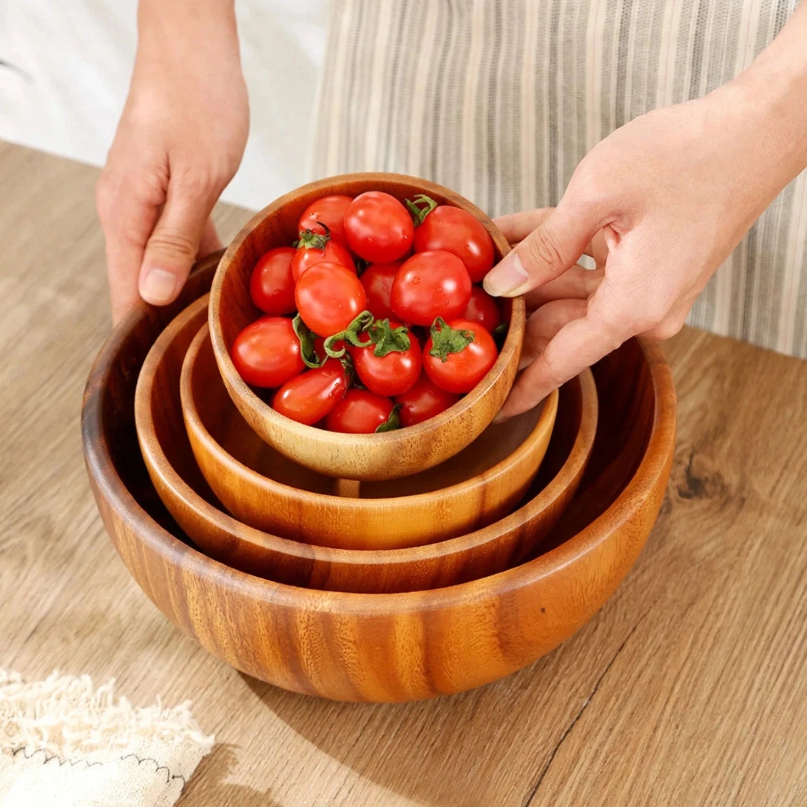 Natural Wood Multi-Purpose Bowl
