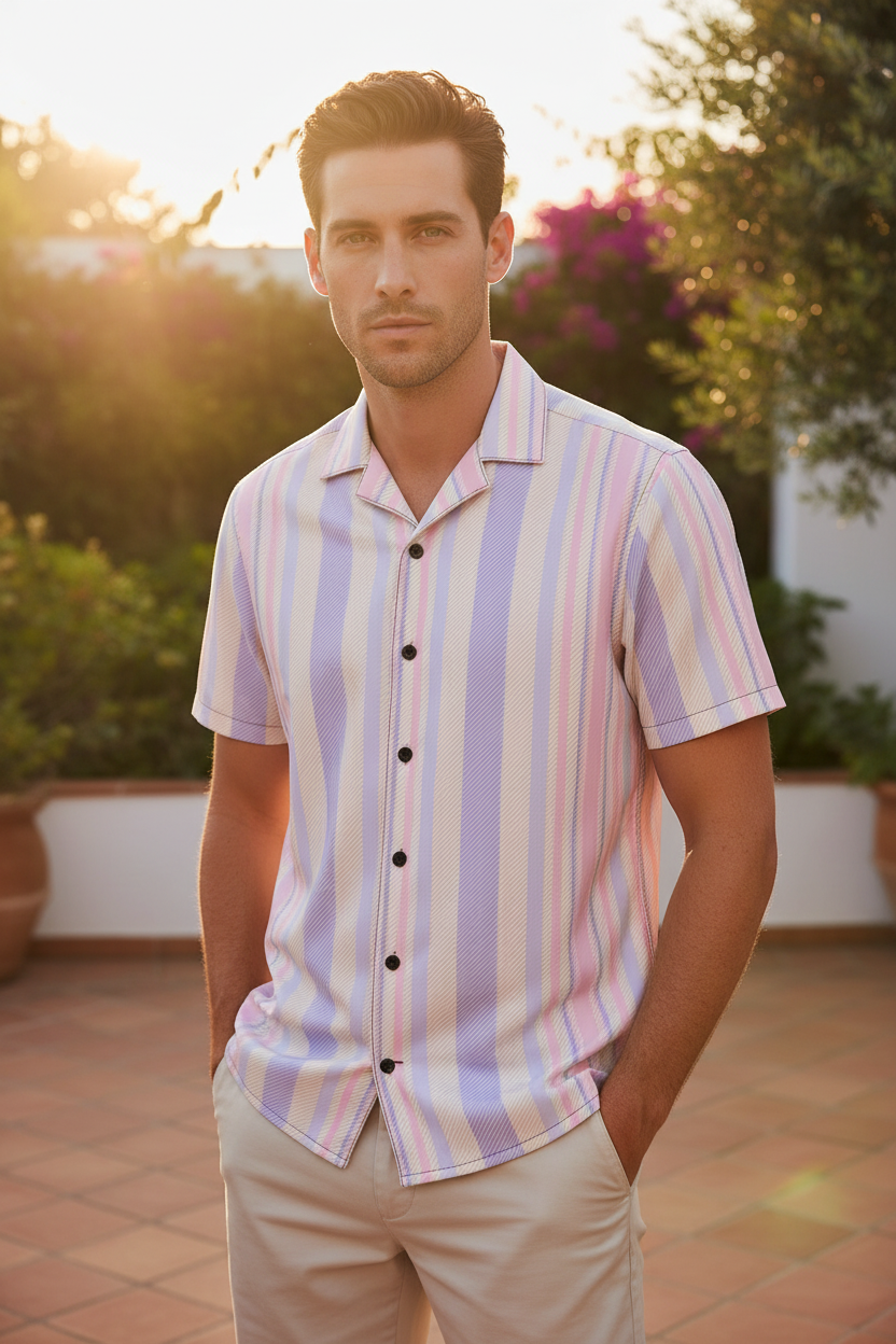 Pastel Striped Shirt Editorial