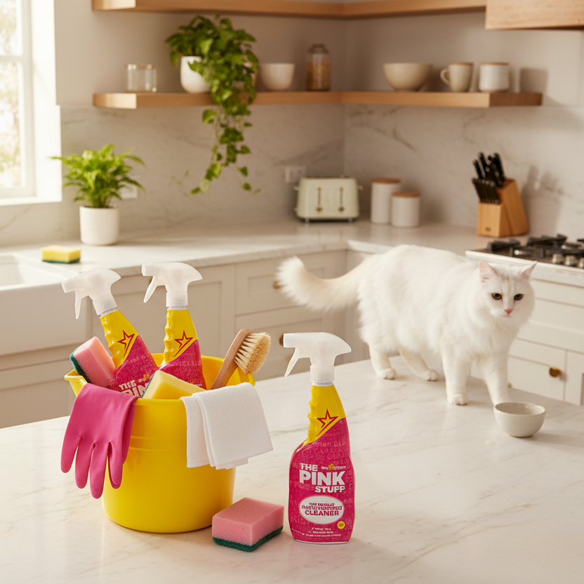 Pink Stuff Cleaning Bucket Kitchen Cat Campaign